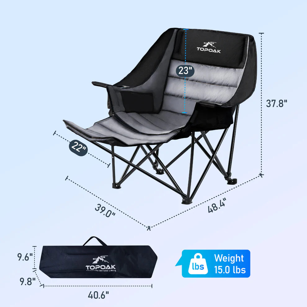 Topoak Heavy-Duty Padded Camping Chair