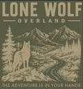 Lone Wolf Overland (Tan Logo on Green T-Shirt)
